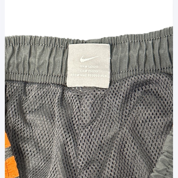 Nike Gray & Orange Board Shorts | Swim Trunks | Cargo Pockets | Size M - Picture 6 of 7